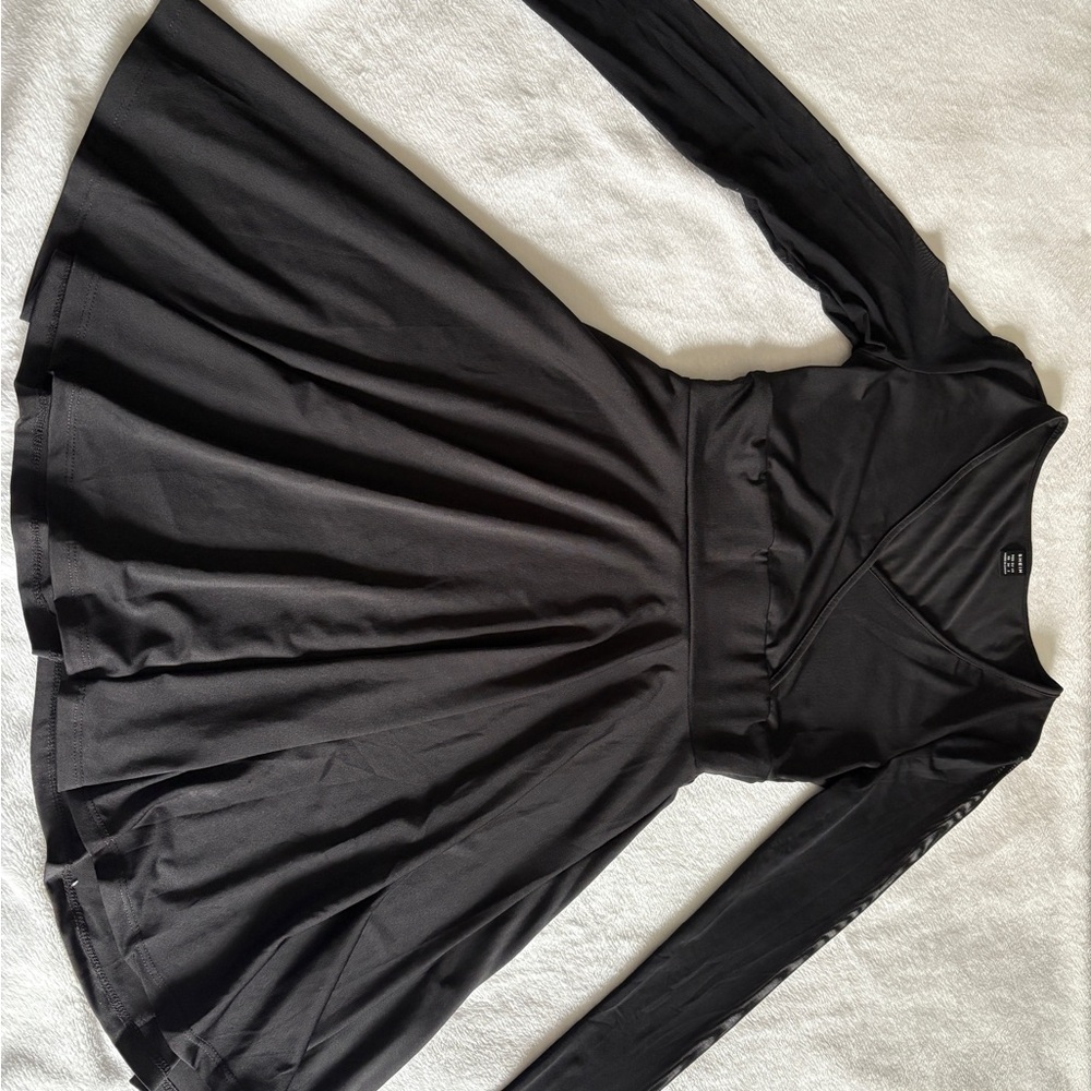 Elegant Black Long Sleeve Dress